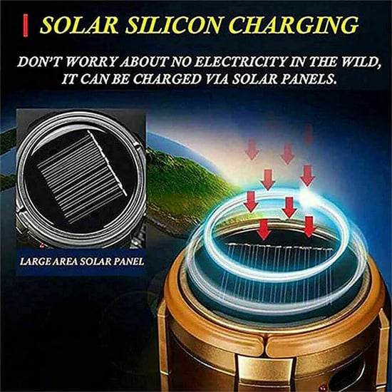 CampMaster™ - 6-in-1 tragbare Solar-LED-Campinglampe