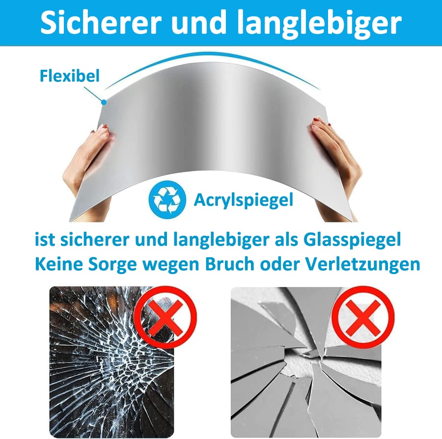 SafeFlex Mirror™ - Der unzerbrechliche Spiegel