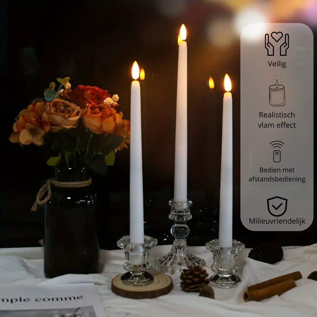 CosyCandle™ | Kerzen – Sicher, stimmungsvoll und stilvoll | 6er-Set