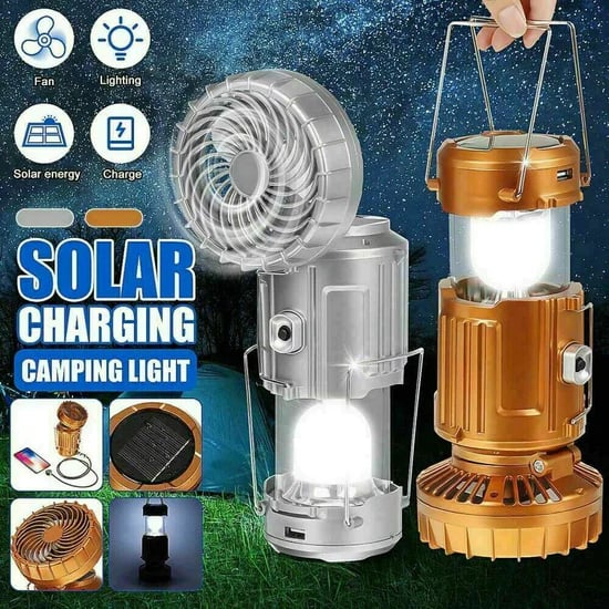 CampMaster™ - 6-in-1 tragbare Solar-LED-Campinglampe