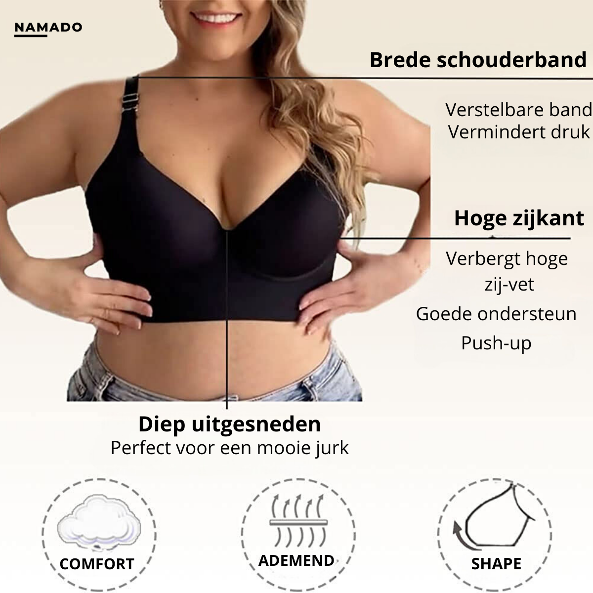 SmoothShape™ – Nahtloser BH zur Korrektur der Rückenform | 1+1 GRATIS