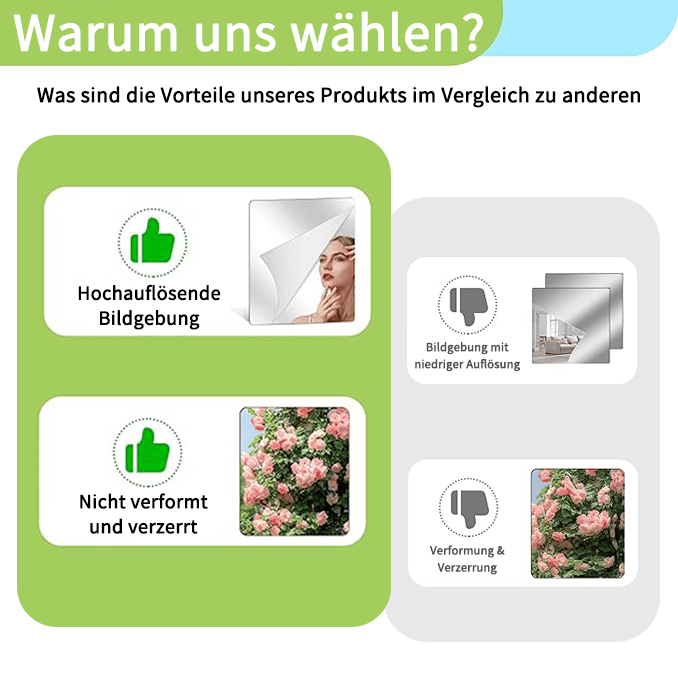 SafeFlex Mirror™ - Der unzerbrechliche Spiegel