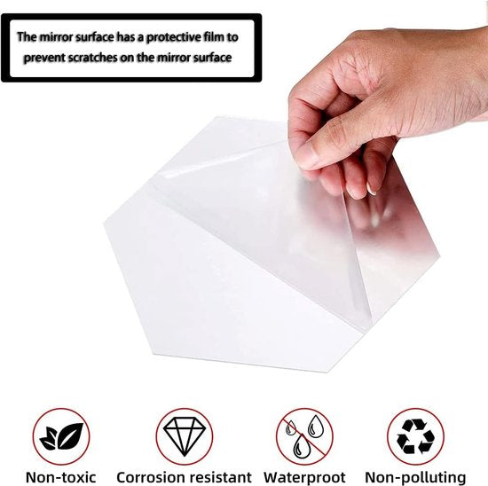 HexaGlow™ | 3D Sechseckige Wandspiegel - 7+7 GRATIS