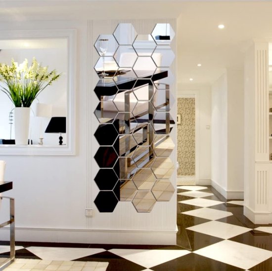 HexaGlow™ | 3D Sechseckige Wandspiegel - 7+7 GRATIS