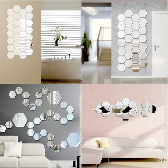 HexaGlow™ | 3D Sechseckige Wandspiegel - 7+7 GRATIS