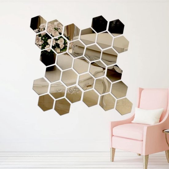 HexaGlow™ | 3D Sechseckige Wandspiegel - 7+7 GRATIS