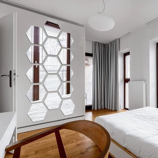 HexaGlow™ | 3D Sechseckige Wandspiegel - 7+7 GRATIS