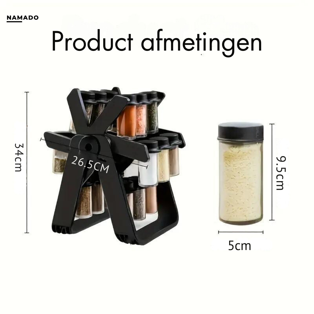 SpiceMolen™ - 360° | Einzigartiges drehbares Gewürzregal