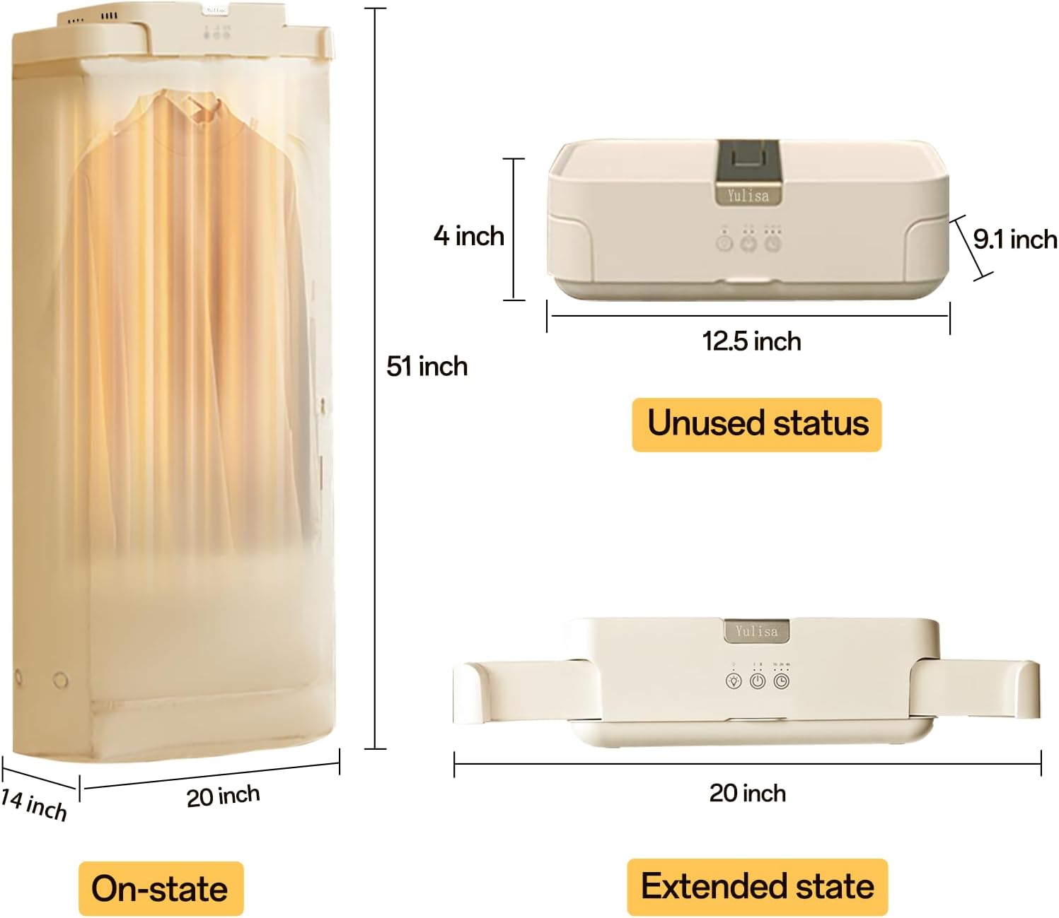 AeroDry™ Tragbarer Wäschetrockner