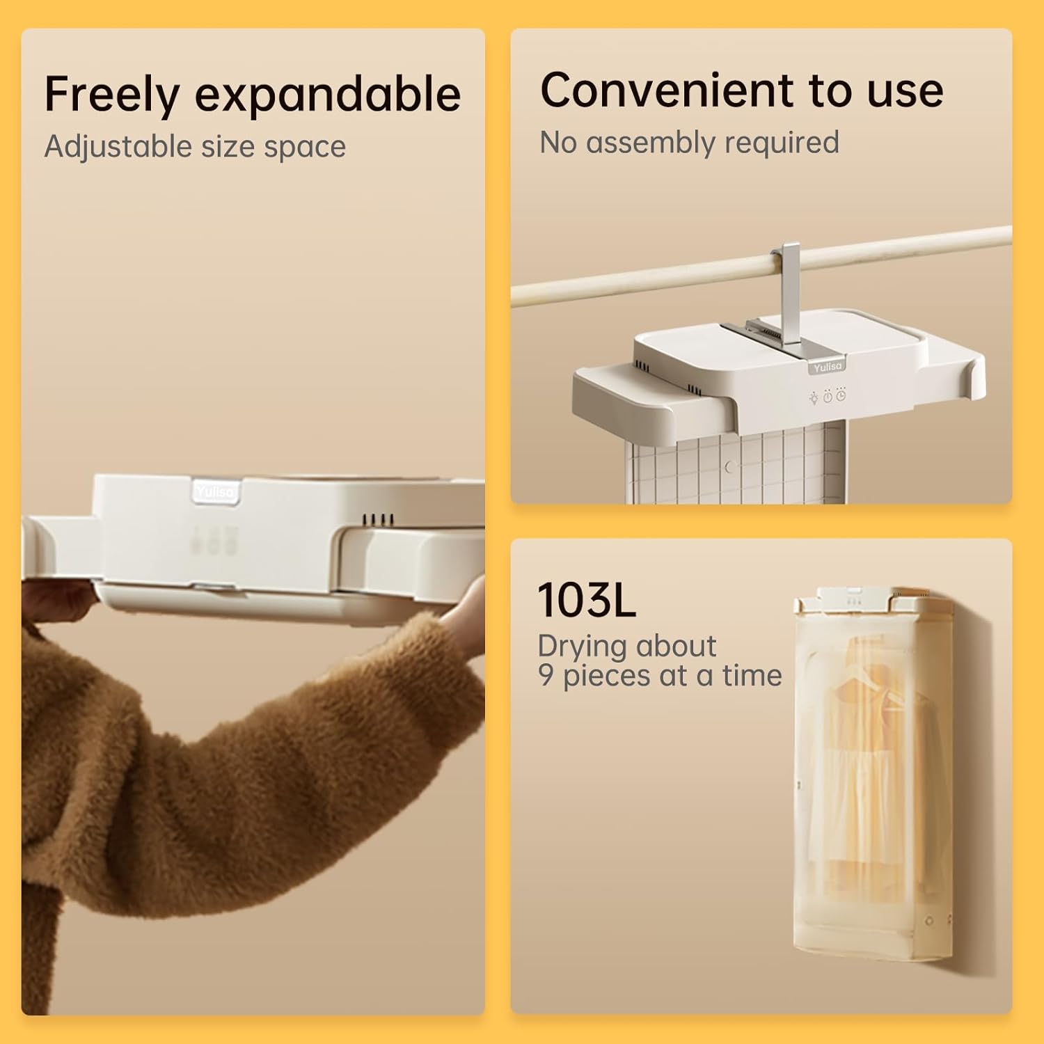 AeroDry™ Tragbarer Wäschetrockner