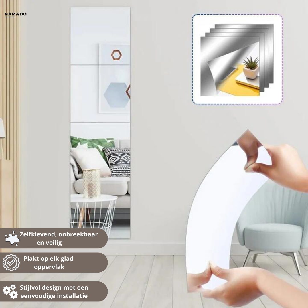 FlexiMirror™ – Selbstklebender Wandspiegel | 2+2 GRATIS