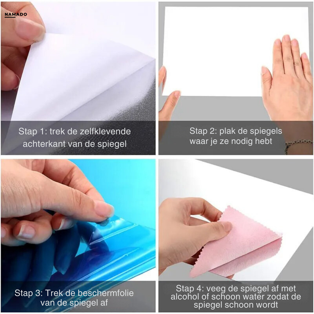 FlexiMirror™ – Selbstklebender Wandspiegel | 2+2 GRATIS