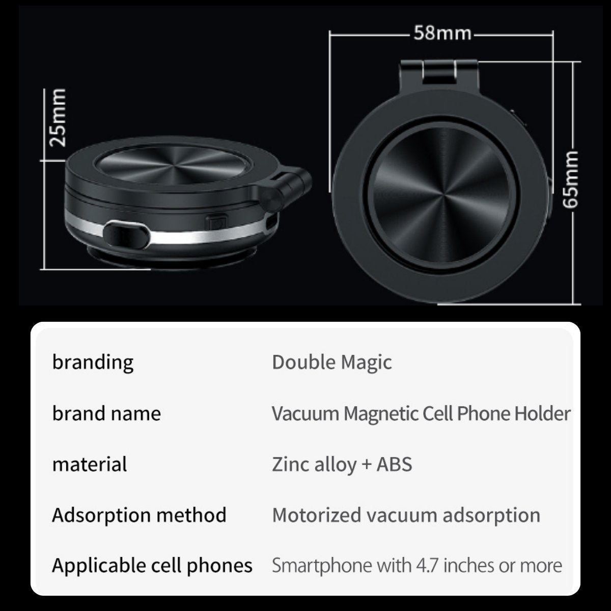 SteelGrip Pro™ - Magnetische Vakuum-Autotelefonhalterung