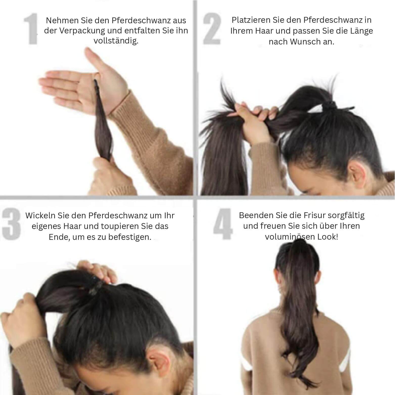 GlamTail™ – 2-in-1 Voluminöser Pferdeschwanz