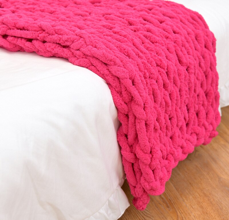 CozyKnit™ – Handgefertigte, grob gestrickte Decke
