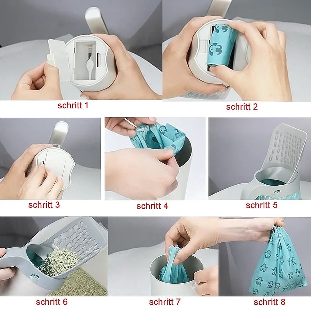 CleanScoop™ | Katzentoilettenschaufel mit Abfallbehälter