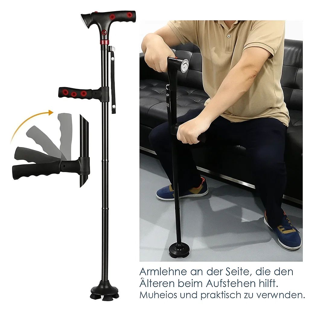 SafeWalk™ Klappbarer Gehstock mit LED-Beleuchtung