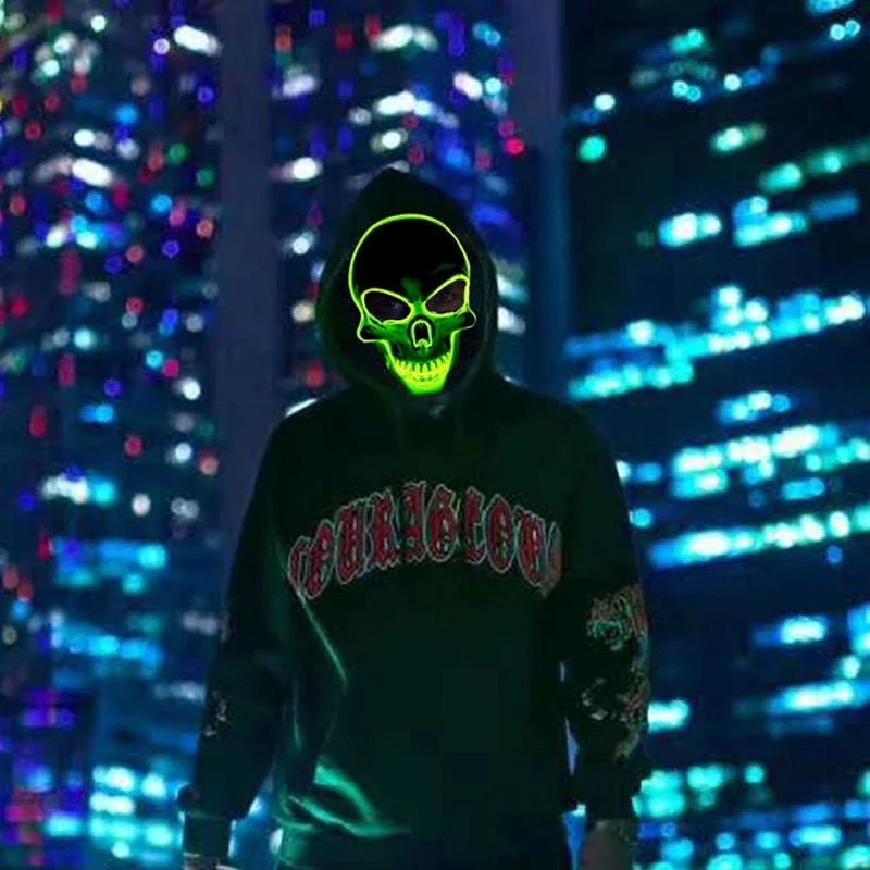 SkullGlow™ – LED-Halloween-Maske | 1+1 GRATIS