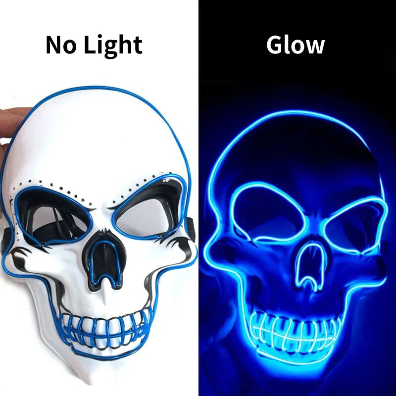 SkullGlow™ – LED-Halloween-Maske | 1+1 GRATIS