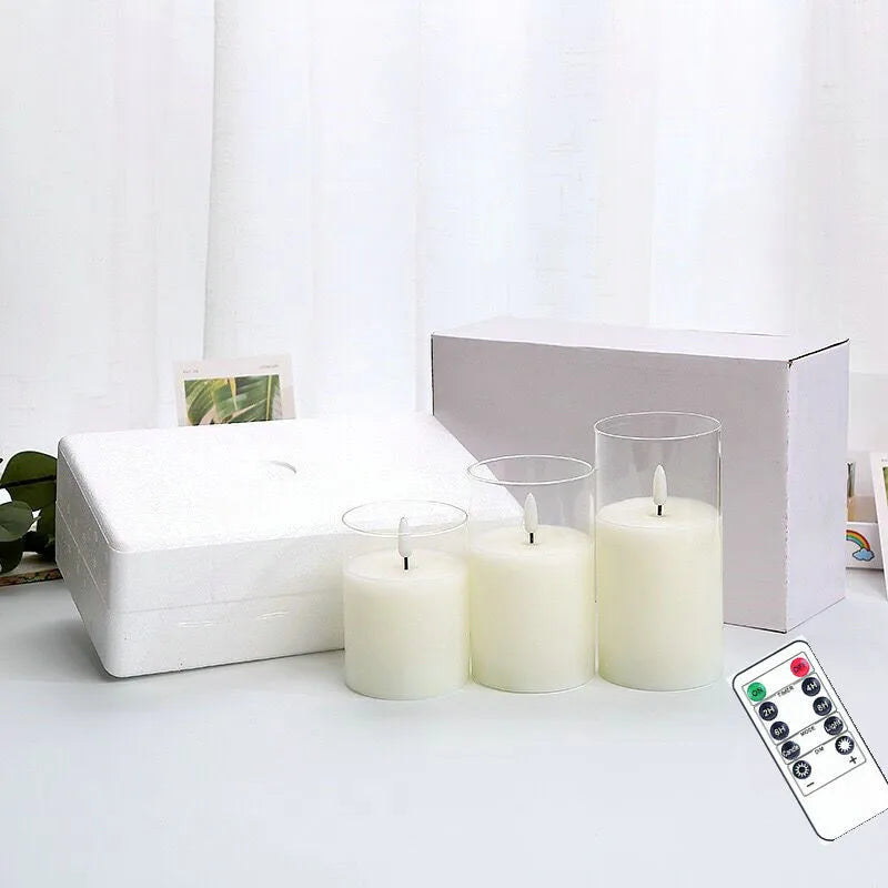 LumiAura™ – LED Glas-Kerzen Set | 2+2 GRATIS