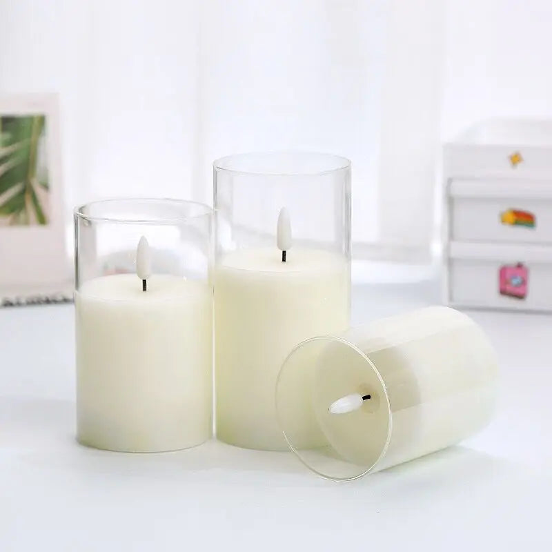 LumiAura™ – LED Glas-Kerzen Set | 2+2 GRATIS