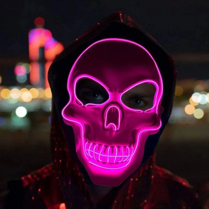 SkullGlow™ – LED-Halloween-Maske | 1+1 GRATIS