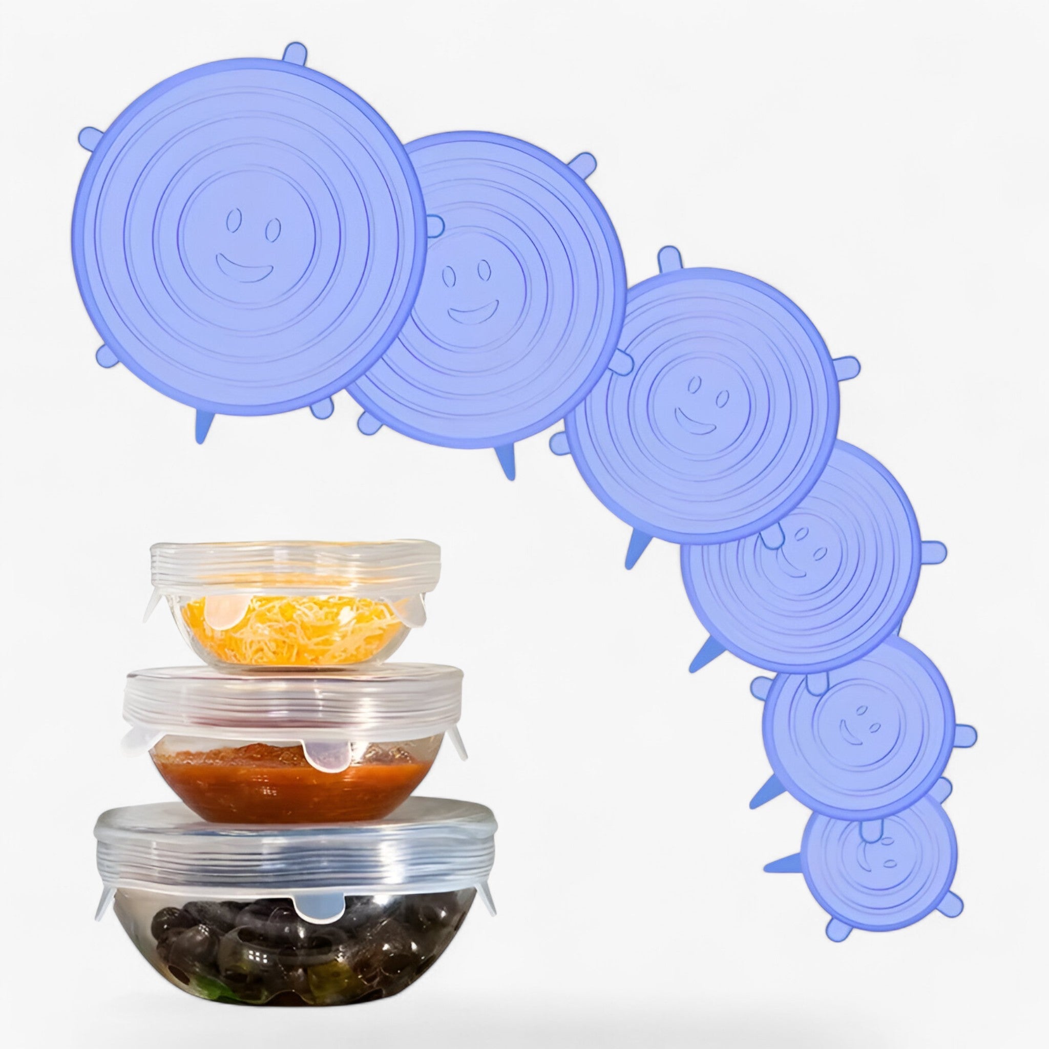 SealFresh™ | Silikon, wiederverwendbare Lebensmittelabdeckungen