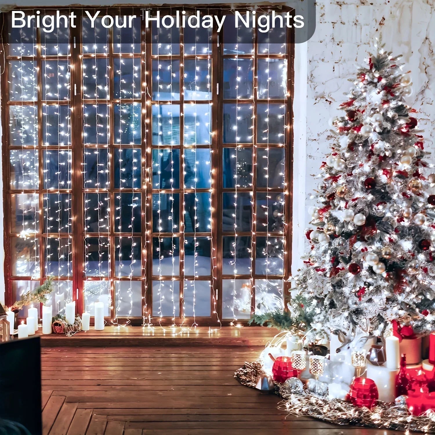 LumiCurtain™ – LED Lichtervorhang mit Fernbedienung