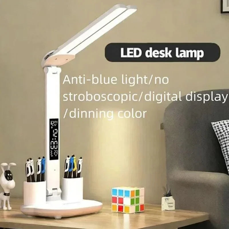 LumiFold™ – Intelligente LED-Schreibtischlampe mit Touch & Kalenderanzeige