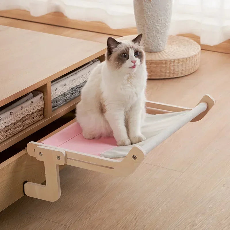CatLounge™ – Luxuriöse Katzenhängematte aus Holz