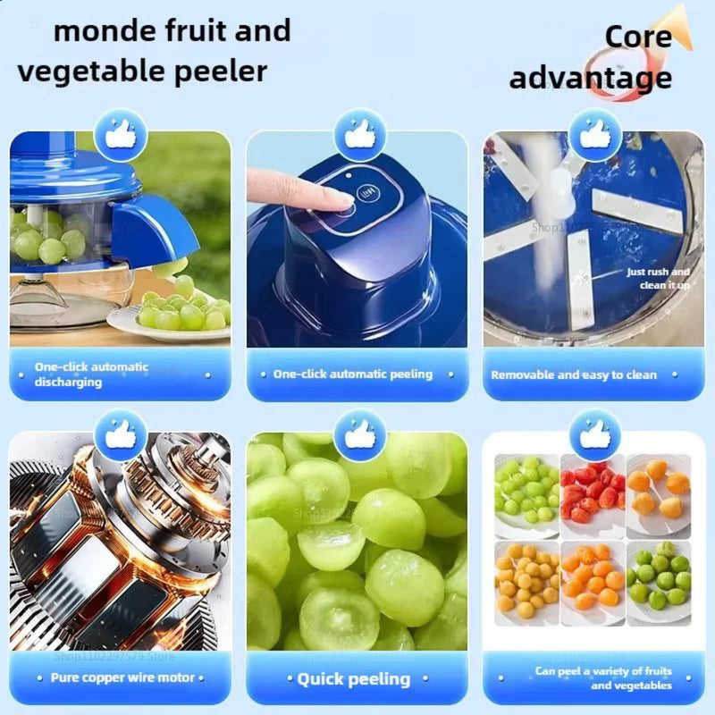 PeelMaster™ – Elektrischer Obst- & Knoblauchschäler