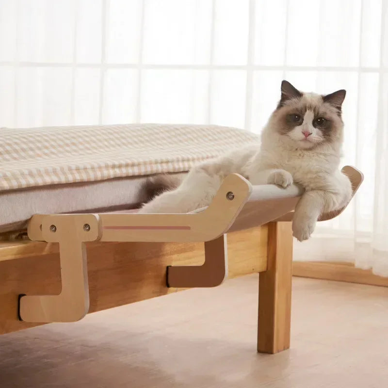CatLounge™ – Luxuriöse Katzenhängematte aus Holz