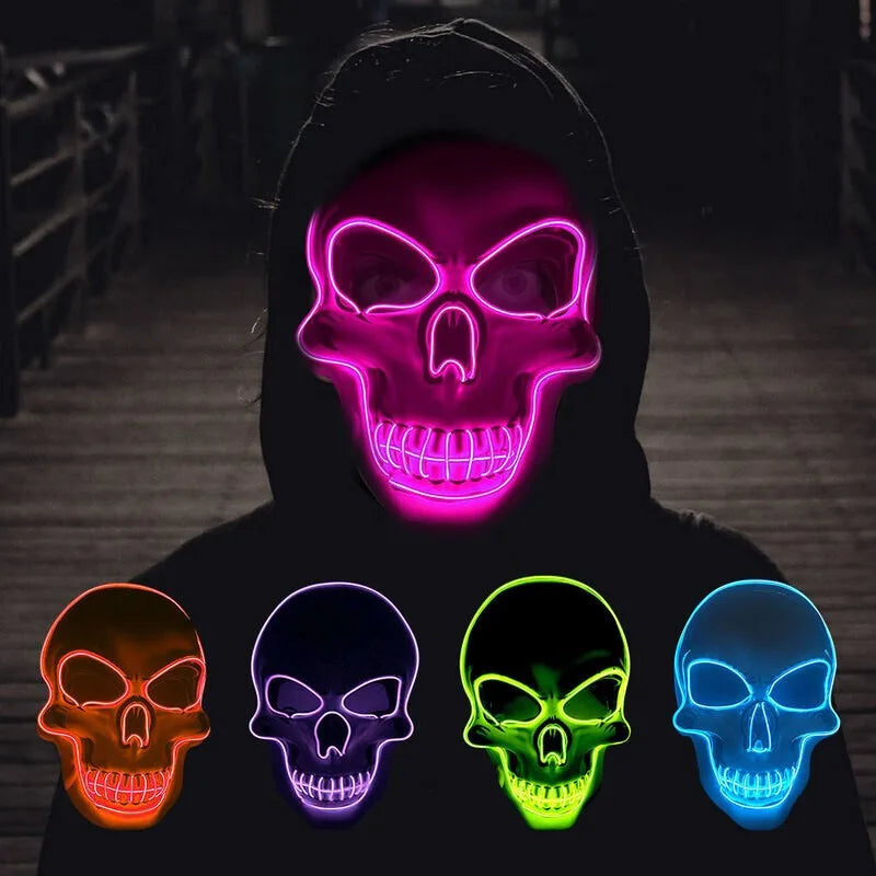SkullGlow™ – LED-Halloween-Maske | 1+1 GRATIS