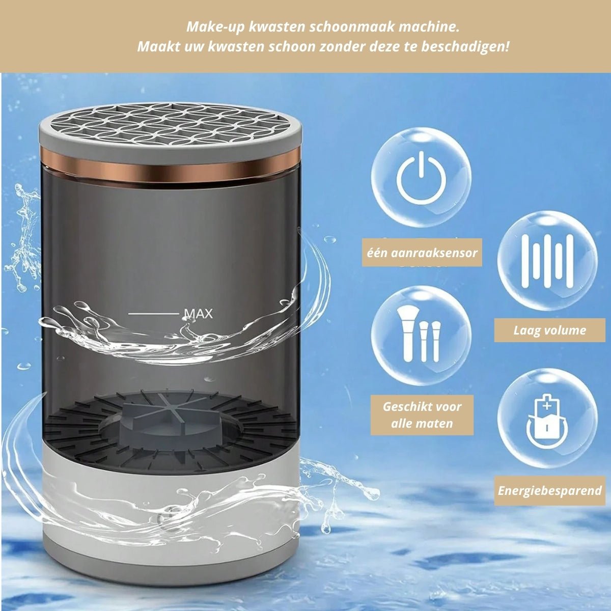 BrushWhirl™ – Superschneller Make-up-Pinselreiniger