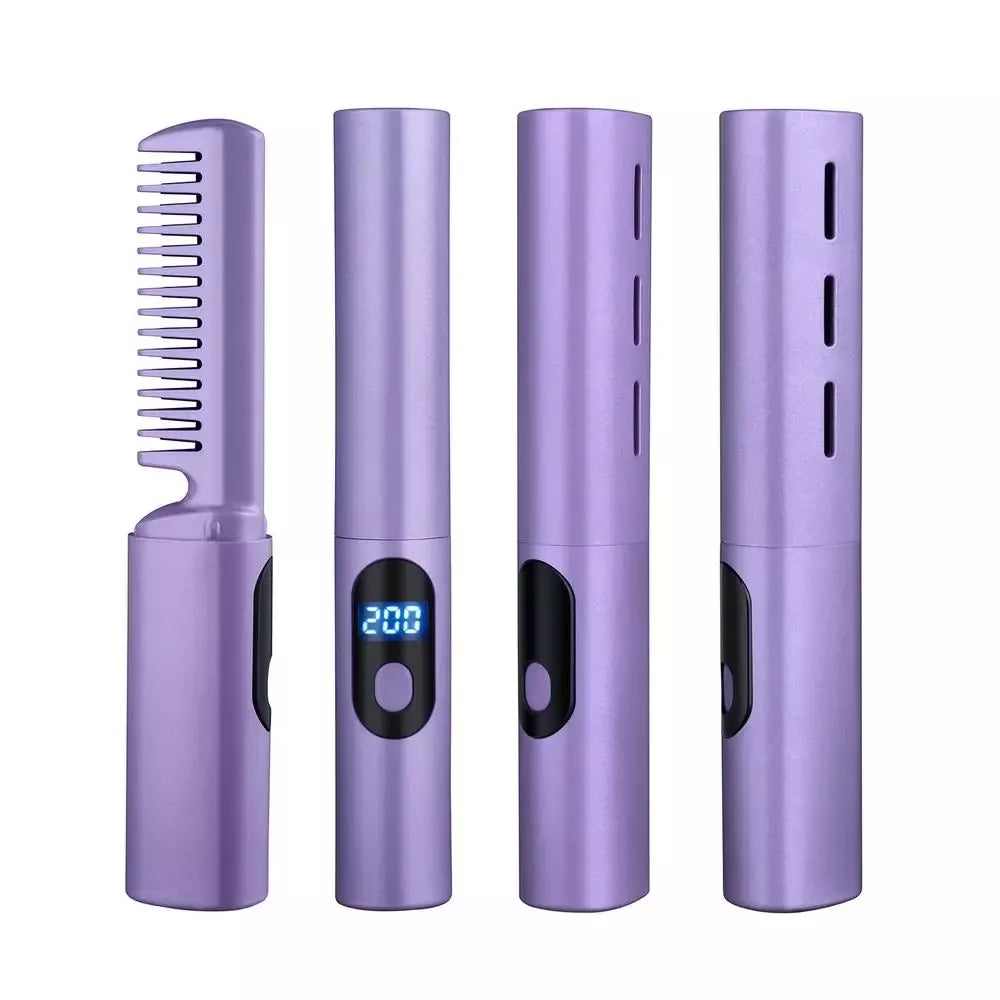 GlowTress Go™ - Kabelloser tragbarer USB-Haarglätter