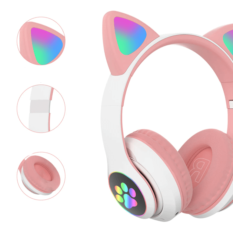 PurrBeats™ – LED-Bluetooth-Kopfhörer mit Katzenohren
