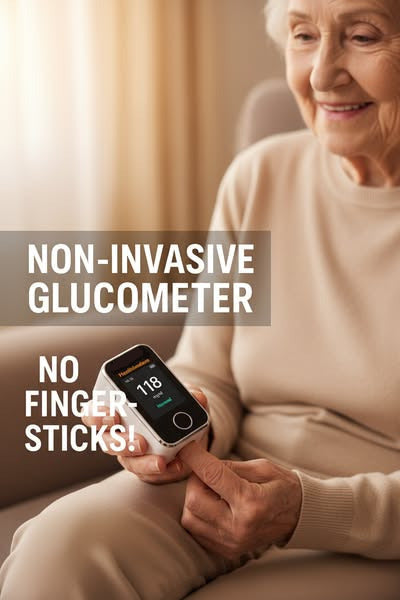 GlukoSense™ – Nicht-invasives Blutzuckermessgerät (5 Sek. / 99 % genau)