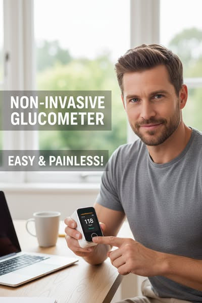 GlukoSense™ – Nicht-invasives Blutzuckermessgerät (5 Sek. / 99 % genau)