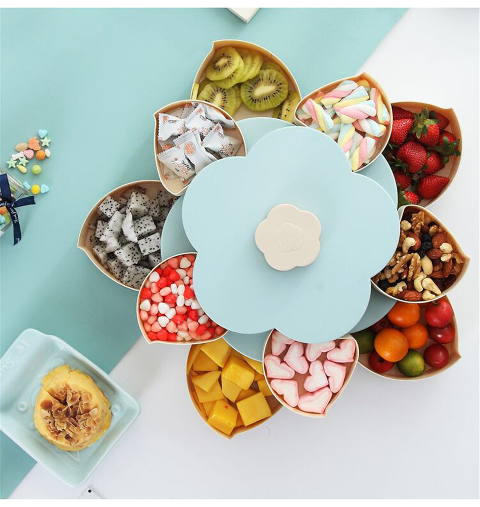 BloomTray™ – Drehbare Snackbox in Blumenform