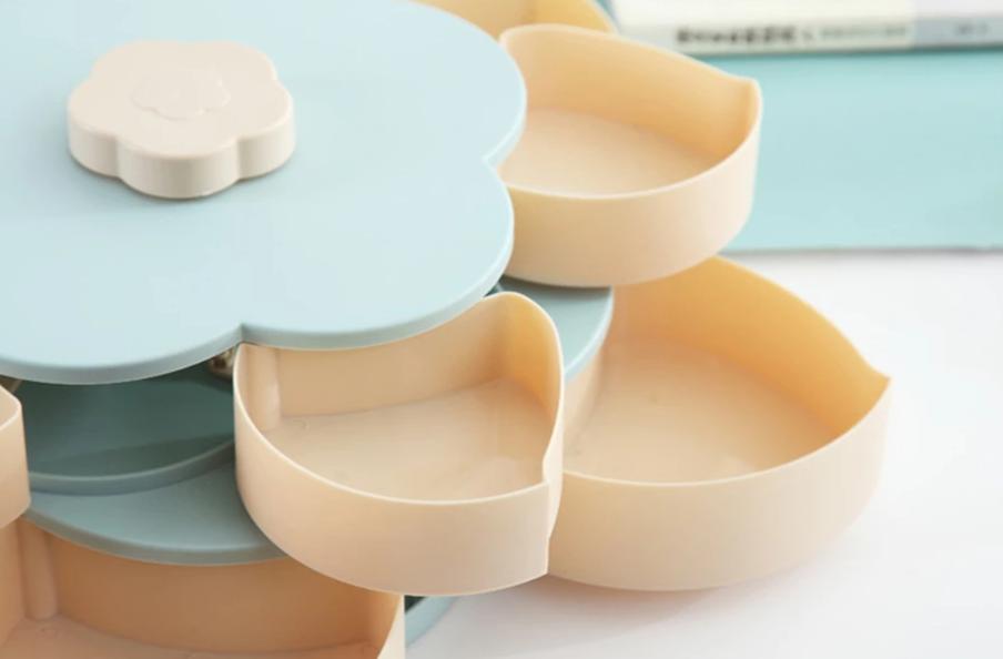 BloomTray™ – Drehbare Snackbox in Blumenform