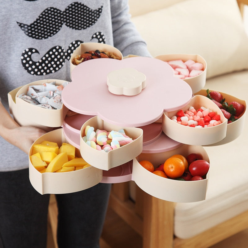 BloomTray™ – Drehbare Snackbox in Blumenform