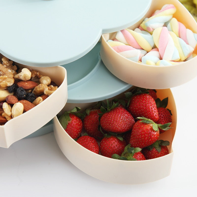 BloomTray™ – Drehbare Snackbox in Blumenform
