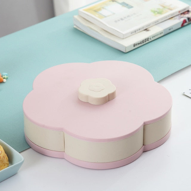 BloomTray™ – Drehbare Snackbox in Blumenform
